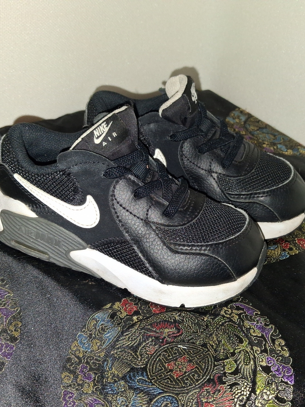 Nike Kids' Black & White Air Sport Shoes